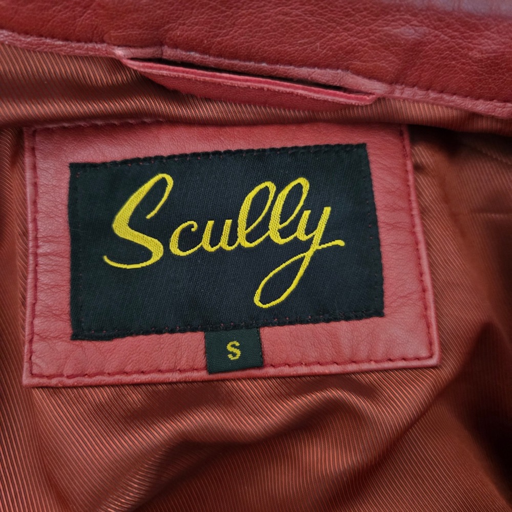 NWT $298 Scully Red Lamb Leather Shirt Jacket Womens S Western Quiet Luxury - Picture 5 of 12
